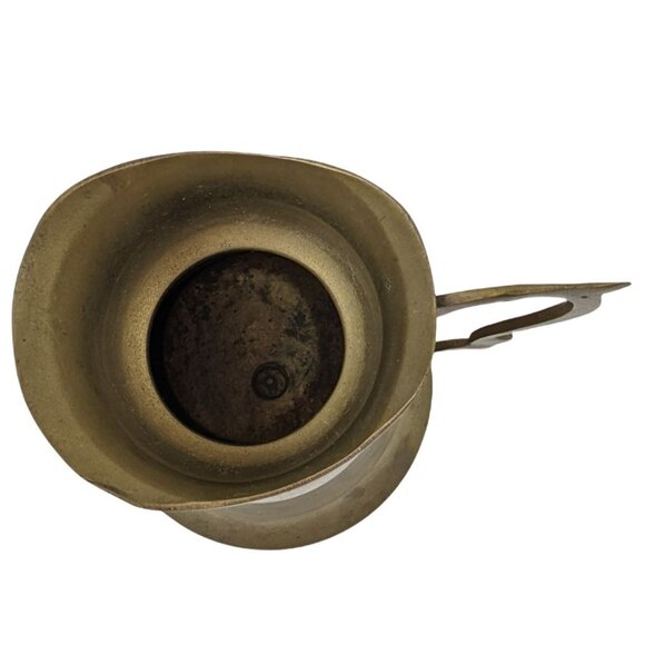 Vintage Gold Solid Brass Mini Pitcher w/ Handle 4 Inch High 3 Inches across 59b - Picture 2 of 8